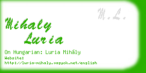 mihaly luria business card